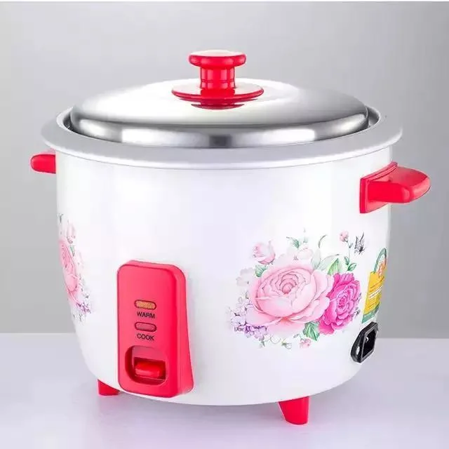 Small Kitchen Good Quality Drum Rice Cooker 1.8L /2.8L with Printing Flower. Automatic Multi Function Steam SKD/CKD