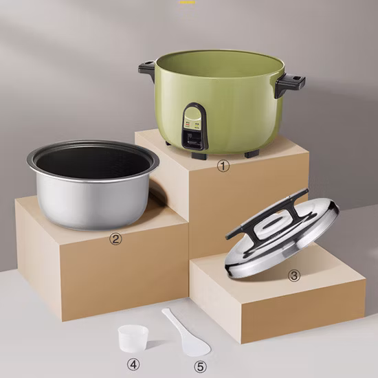 Olla arrocera comercial de gran capacidad de color negro 530W 900W