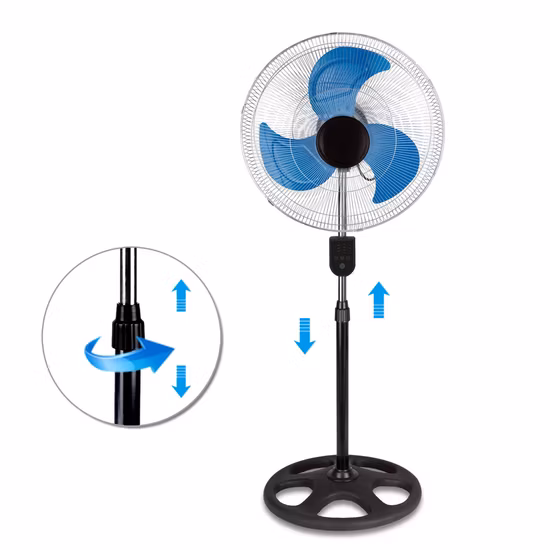Ventilador de pedestal, ventilador multifuncional de pie oscilante con control remoto, opciones de 4 velocidades, 3 modos, ventilador de pie grande, altura ajustable, circulación 2 en 1